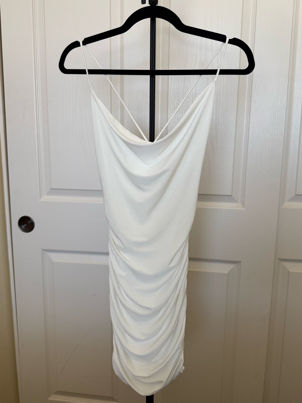 Ruched White Dress
